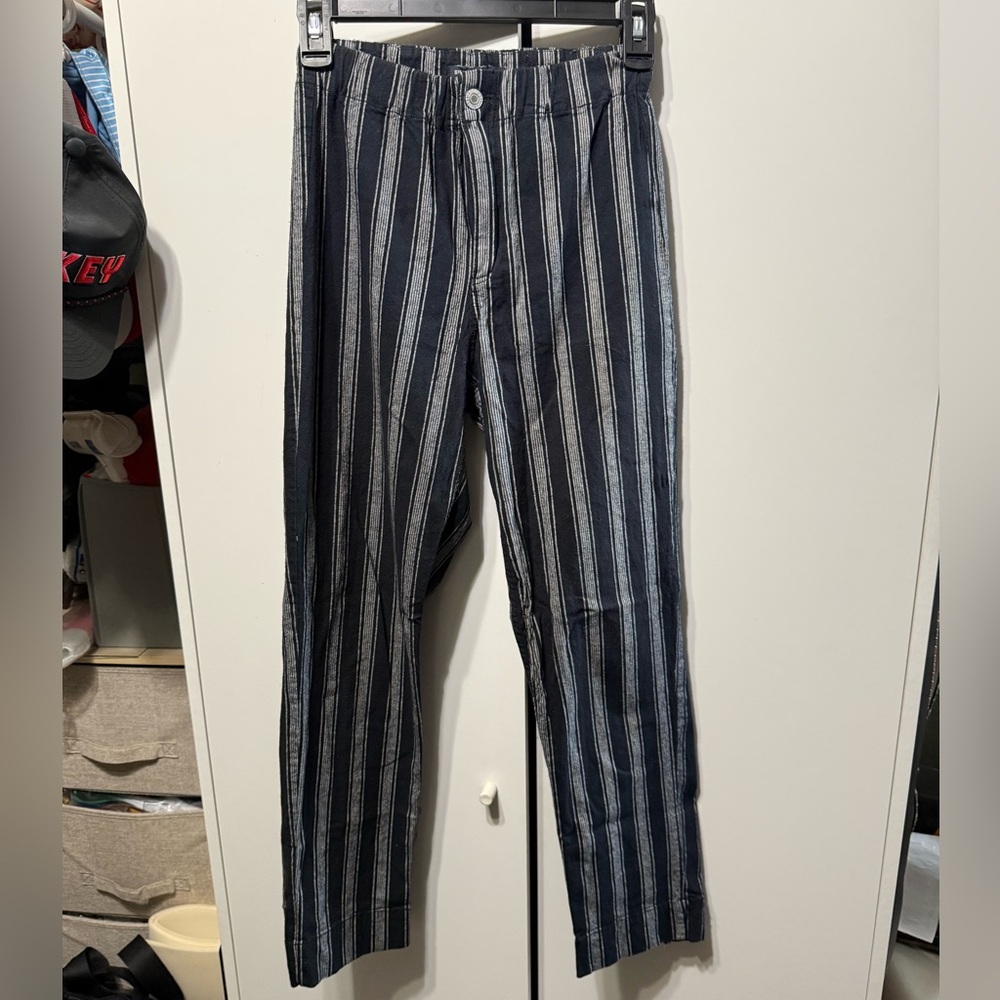 Brandy Melville black and grey striped trousers